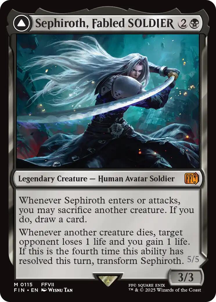 2025 Final Fantasy Sephiroth, Fabled SOLDIER #115 card