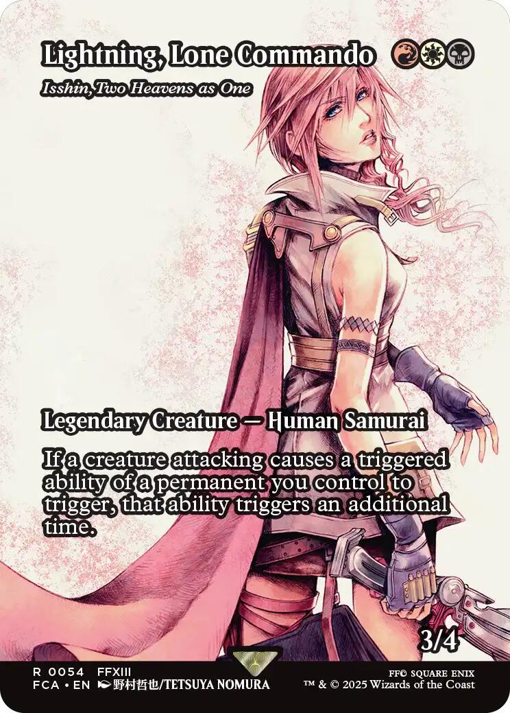 2025 Final Fantasy Through the Ages Lightning, Lone Commando #54 card