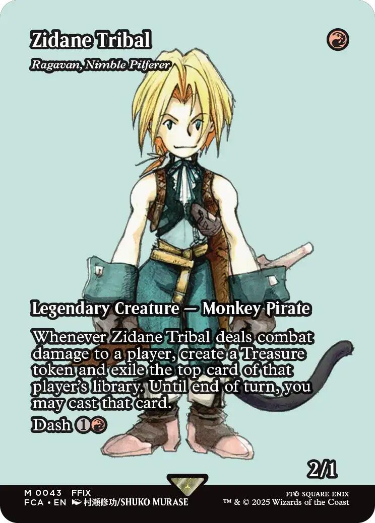 2025 Final Fantasy Through the Ages Zidane Tribal #43 card