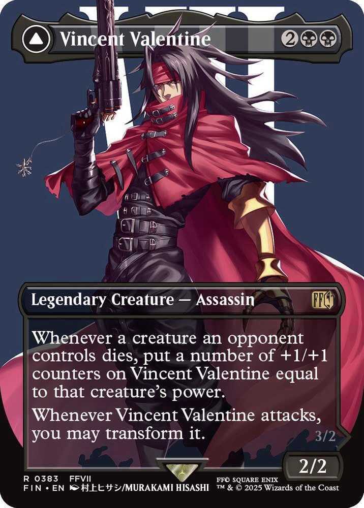 2025 Final Fantasy Vincent Valentine [Borderless Foil] #383 card