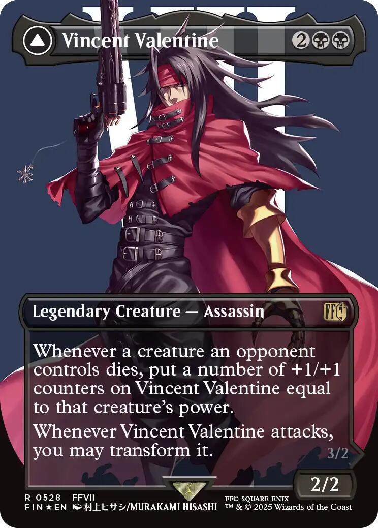 2025 Final Fantasy Vincent Valentine [Borderless Surge Foil] #528 card