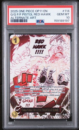 2025 Fist of Divine Speed Gum-Gum Fire-Fist Pistol Red Hawk [Alternate Art] #OP11-114 card
