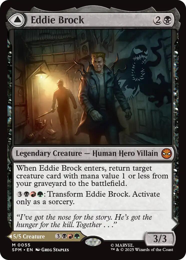 2025 Marvel Spider-Man Eddie Brock #55 card