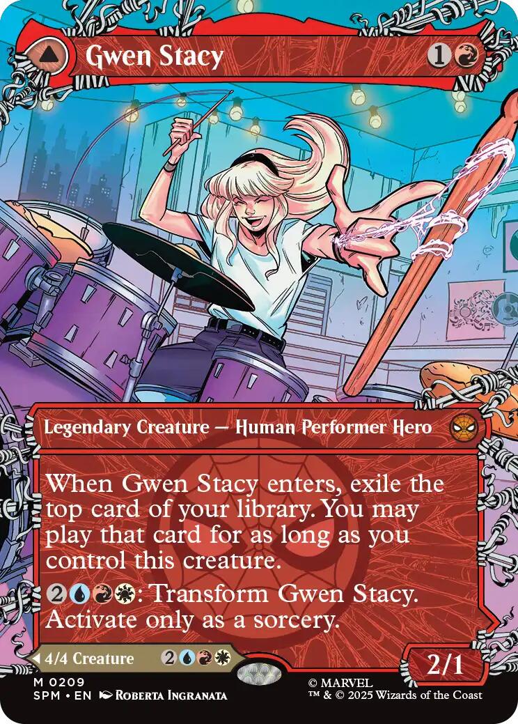 2025 Marvel Spider-Man Gwen Stacy [Borderless] #209 card
