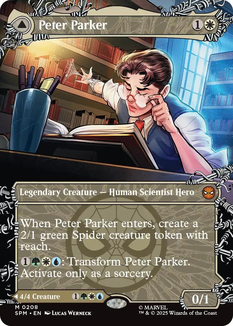 2025 Marvel Spider-Man Peter Parker [Borderless] #208 card