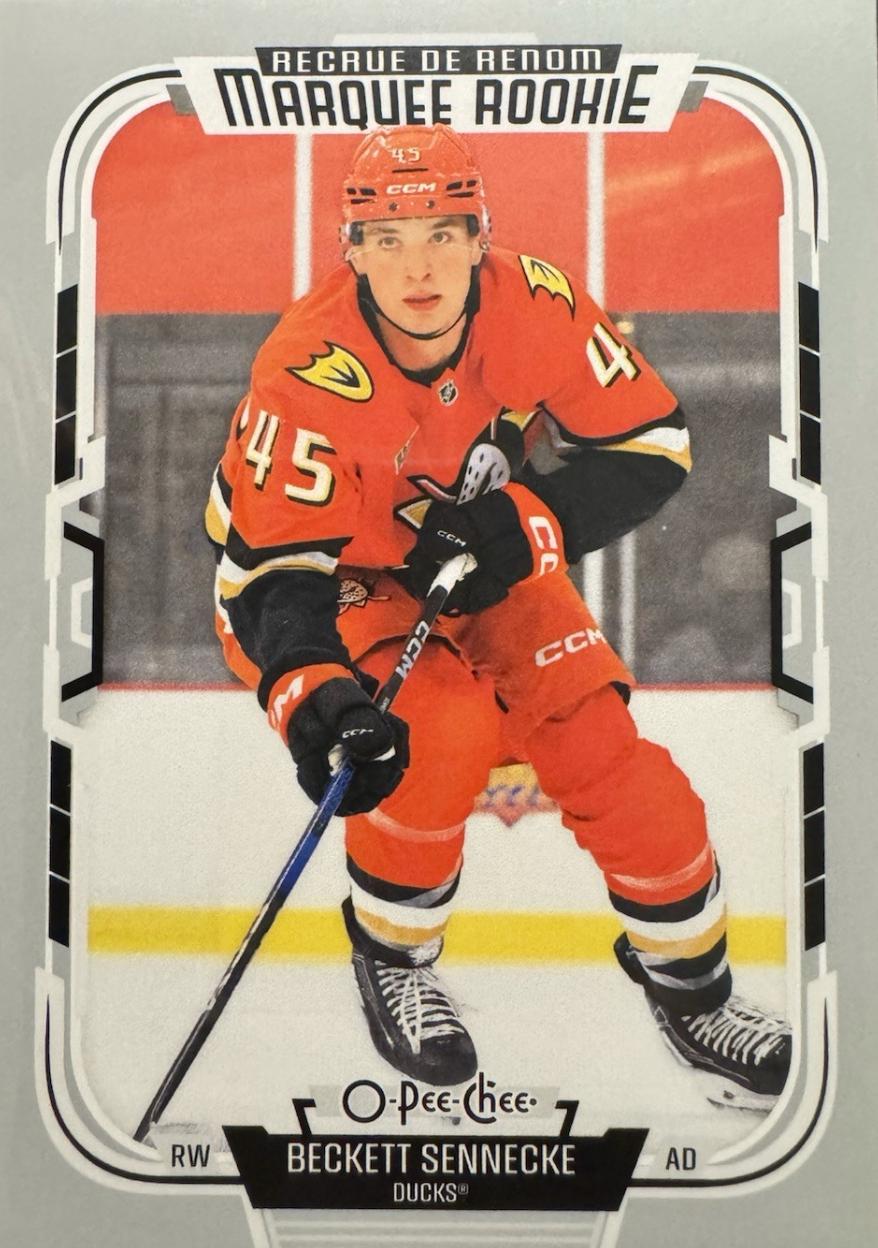 2025 O-Pee-Chee Beckett Sennecke #581 card