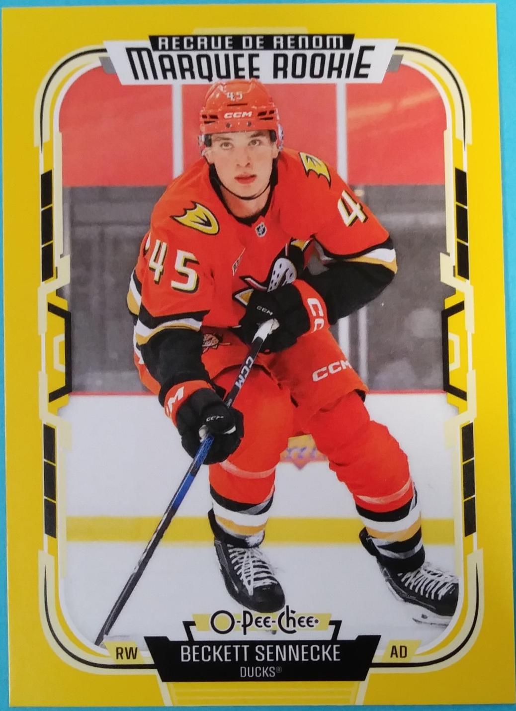 2025 O-Pee-Chee Beckett Sennecke [Yellow Border] #581 card