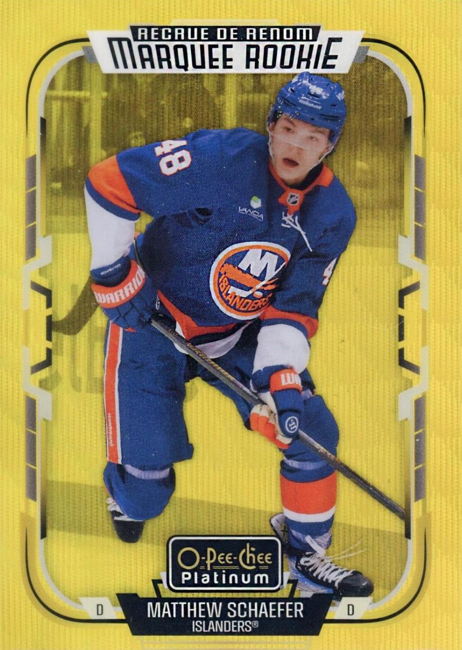 2025 O-Pee-Chee Platinum Matthew Schaefer [Neon Yellow Surge] #268 card