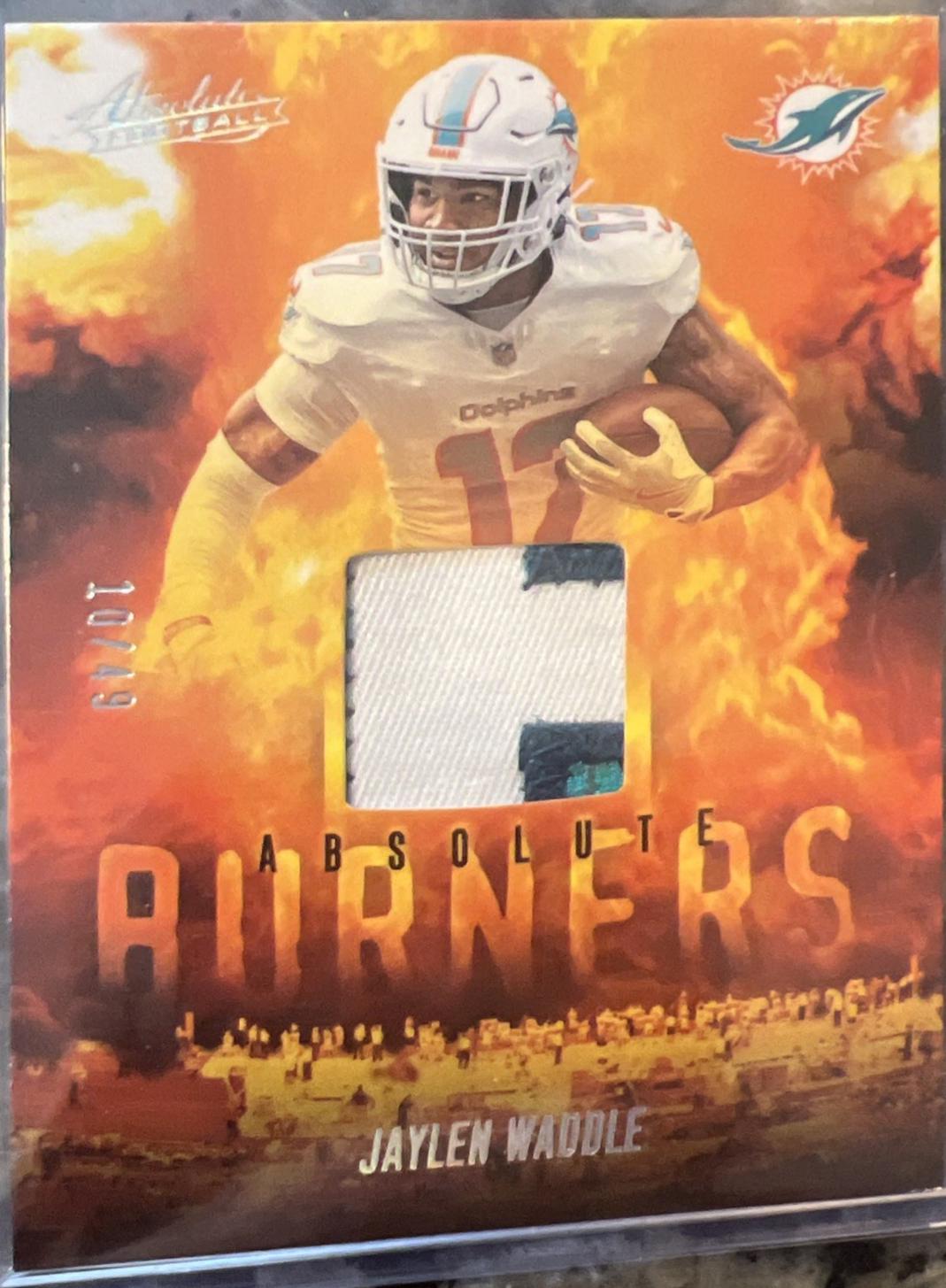 2025 Panini Absolute Burners Jaylen Waddle #ABU-JWA card