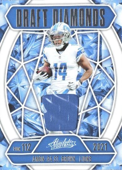 2025 Panini Absolute Draft Diamonds Jersey Amon-Ra St. Brown #DDJ-ASB card