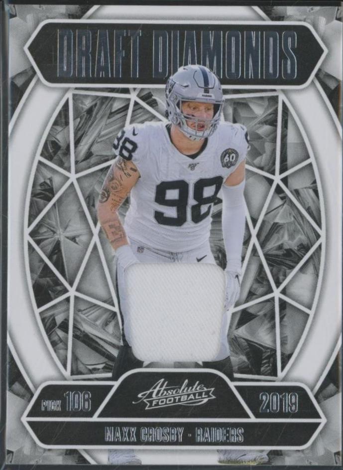 2025 Panini Absolute Draft Diamonds Jersey Maxx Crosby #DDJ-MCR card