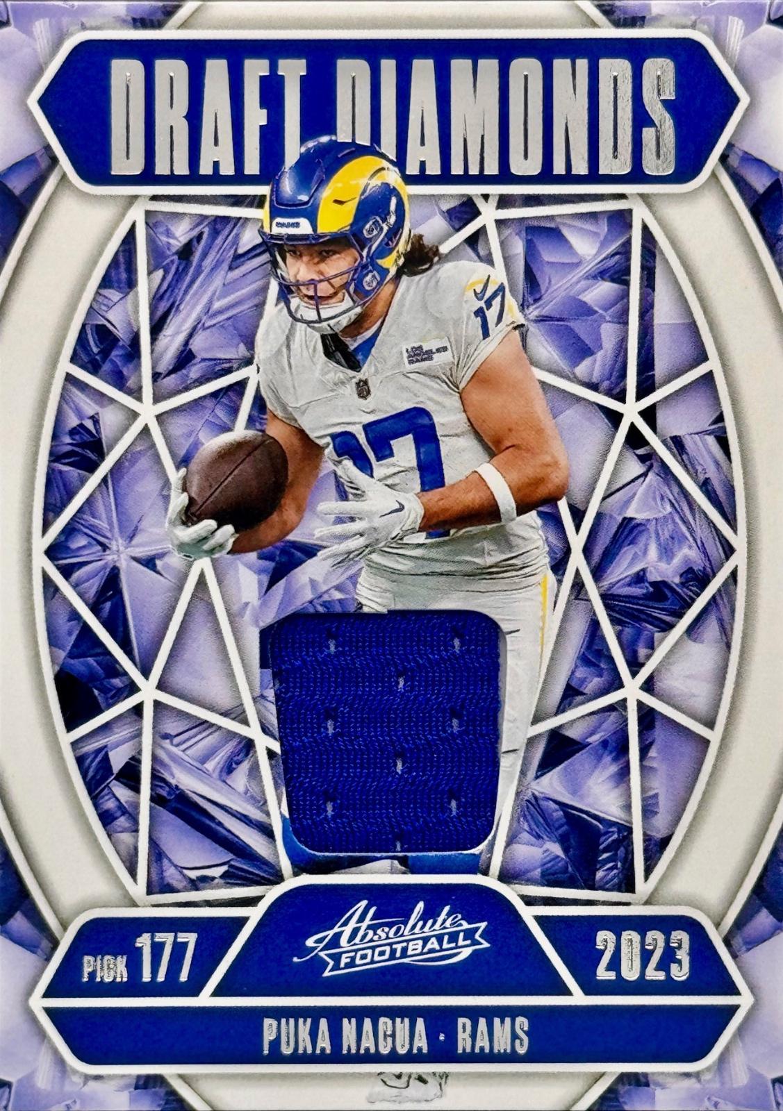 2025 Panini Absolute Draft Diamonds Jersey Puka Nacua #DDJ-PNA card
