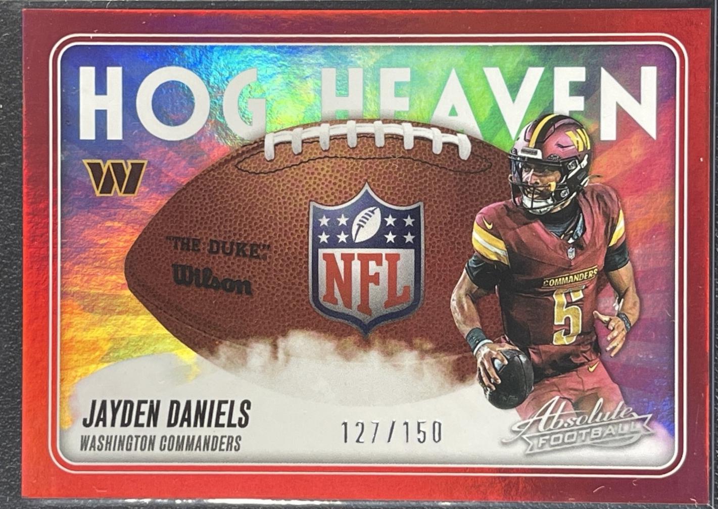 2025 Panini Absolute Hog Heaven Jayden Daniels [Red] #HH-JDS card