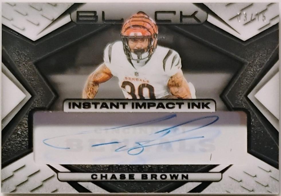 2025 Panini Black Instant Impact Ink Chase Brown #3 card