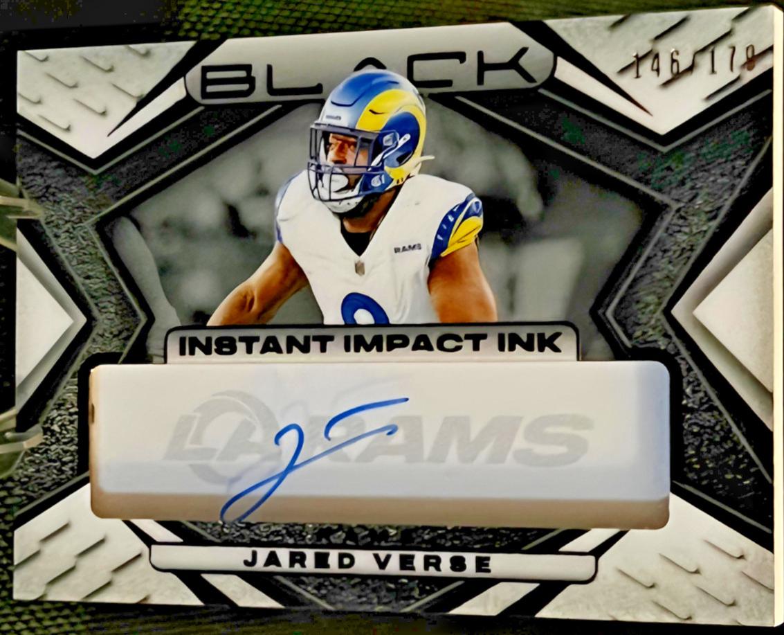 2025 Panini Black Instant Impact Ink Jared Verse #1 card
