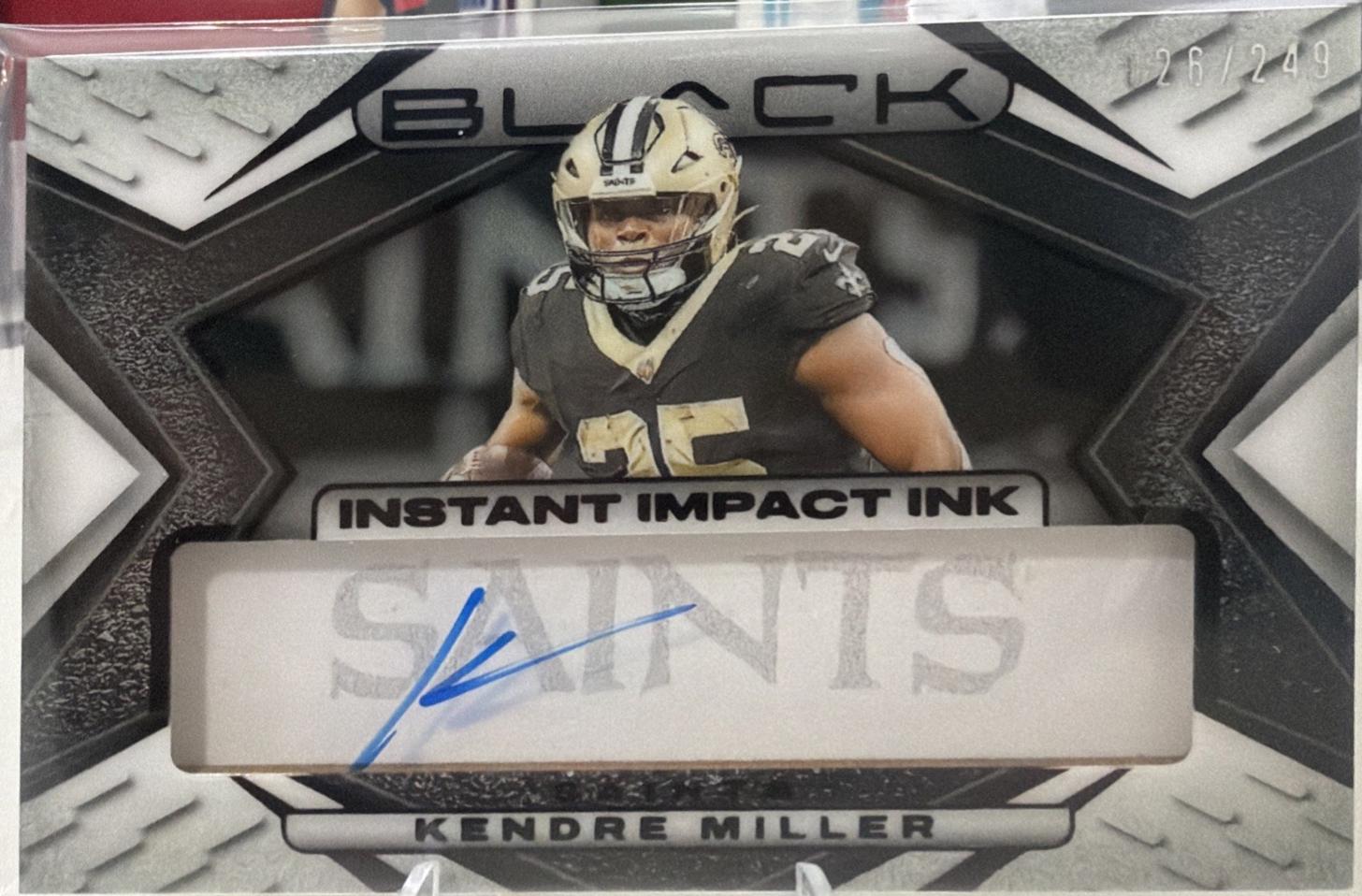 2025 Panini Black Instant Impact Ink Kendre Miller #6 card