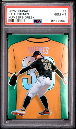 2025 Panini Crusade Numbers Paul Skenes [Green] #3 card