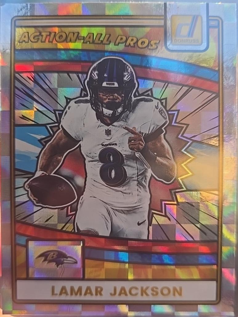 2025 Panini Donruss Action All-Pros Lamar Jackson #AAP-LJA card