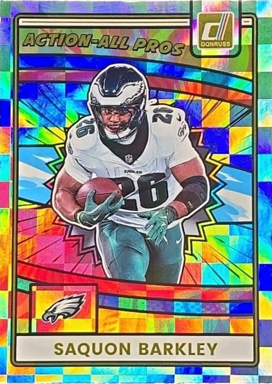 2025 Panini Donruss Action All-Pros Saquon Barkley #AAP-SBA card