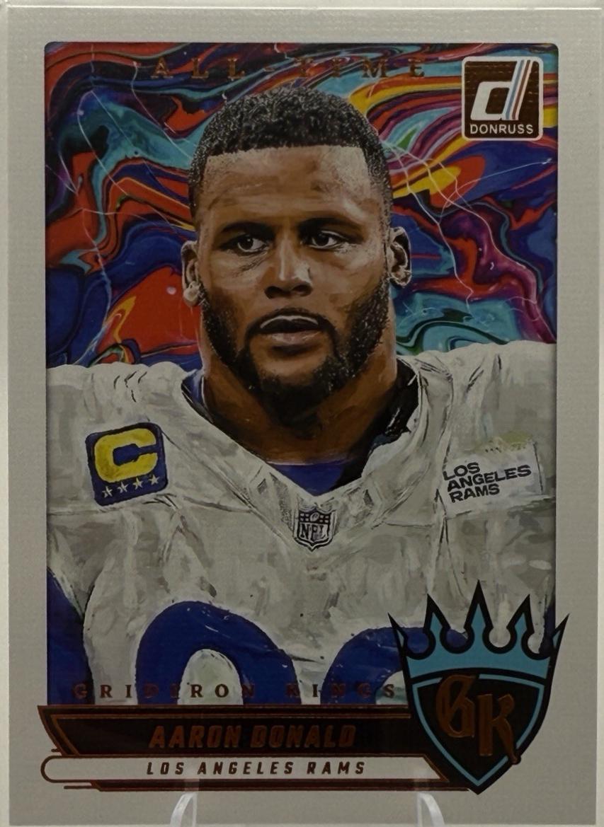 2025 Panini Donruss All-Time Gridiron Kings Aaron Donald #ATGK-ADD card