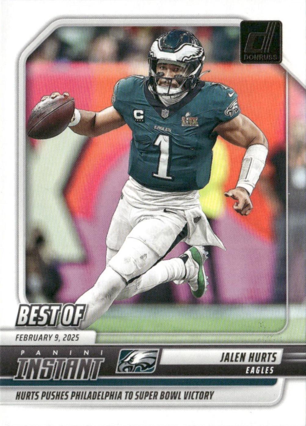 2025 Panini Donruss Best of Instant Jalen Hurts #INS-JHS card