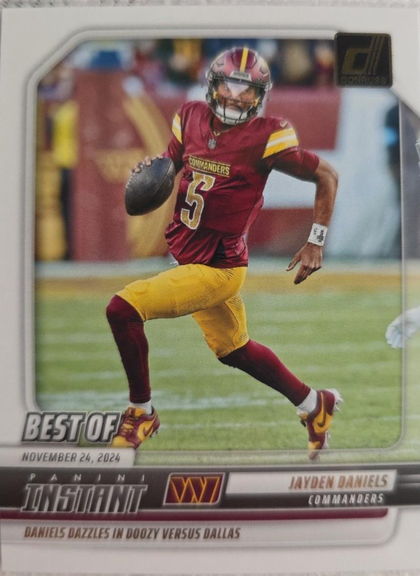 2025 Panini Donruss Best of Instant Jayden Daniels #INS-JDS card