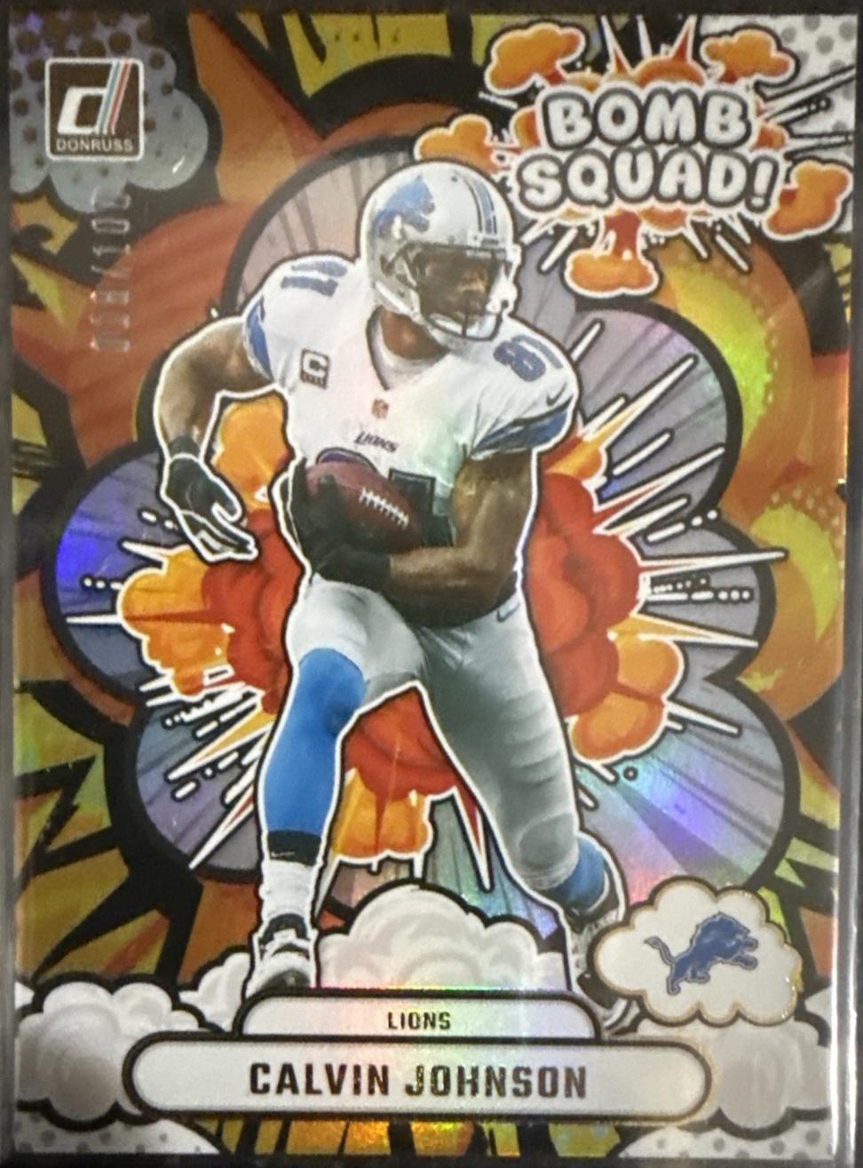 2025 Panini Donruss Bomb Squad Calvin Johnson [Holo] #BS-CJN card