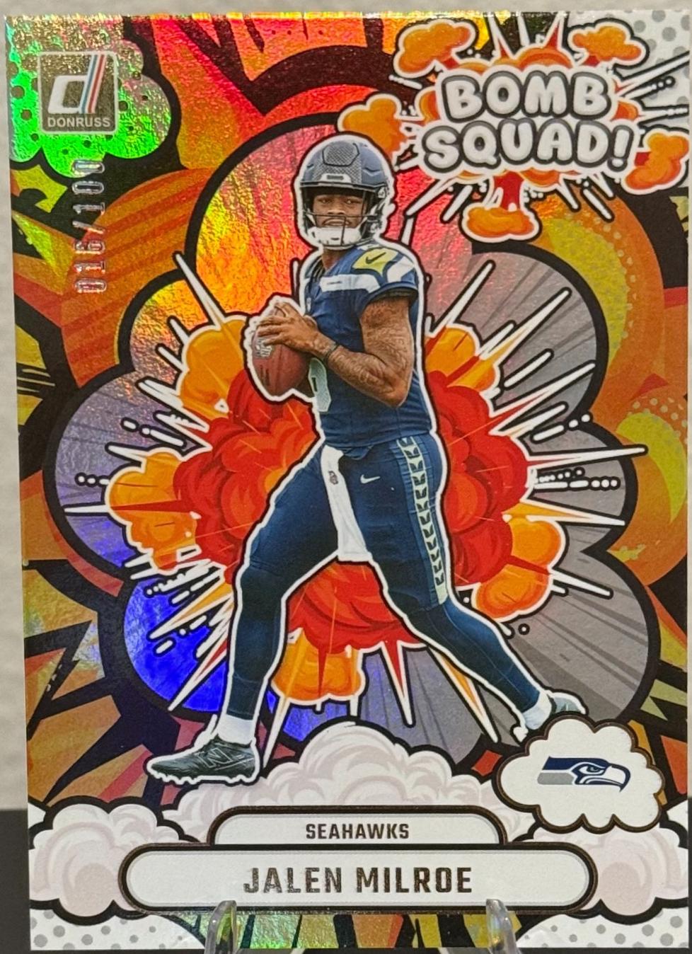 2025 Panini Donruss Bomb Squad Jalen Milroe [Holo] #BS-JME card