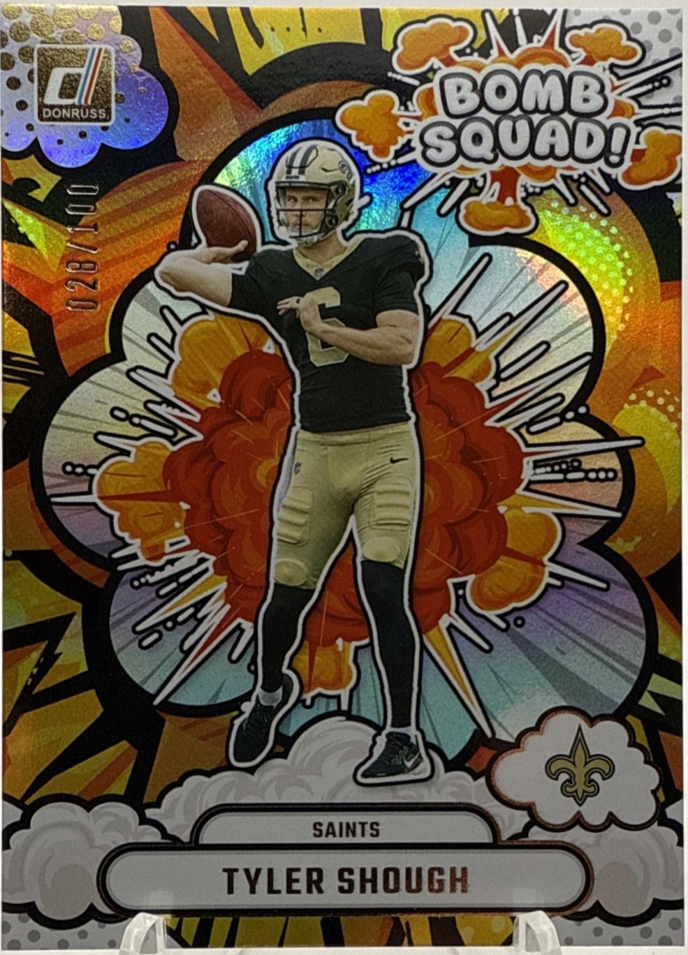 2025 Panini Donruss Bomb Squad Tyler Shough [Holo] #BS-TSH card