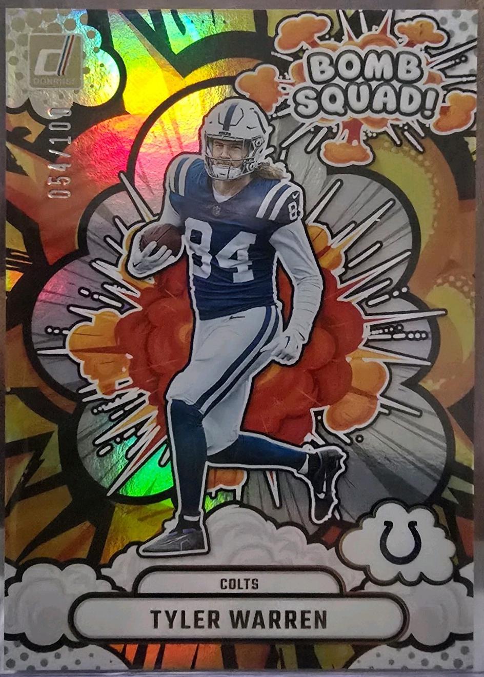 2025 Panini Donruss Bomb Squad Tyler Warren [Holo] #BS-TWN card