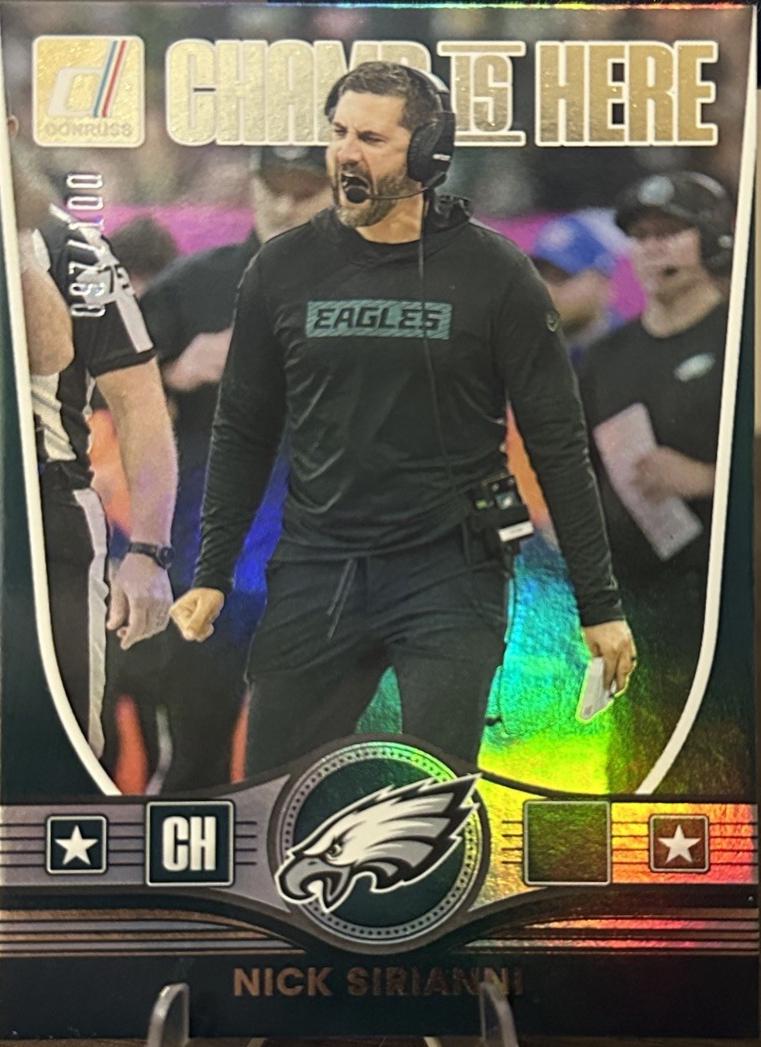 2025 Panini Donruss Champ is Here Nick Sirianni [Holo] #CIH-NSI card