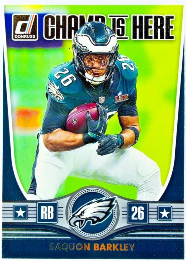2025 Panini Donruss Champ is Here Saquon Barkley #CIH-SBY card