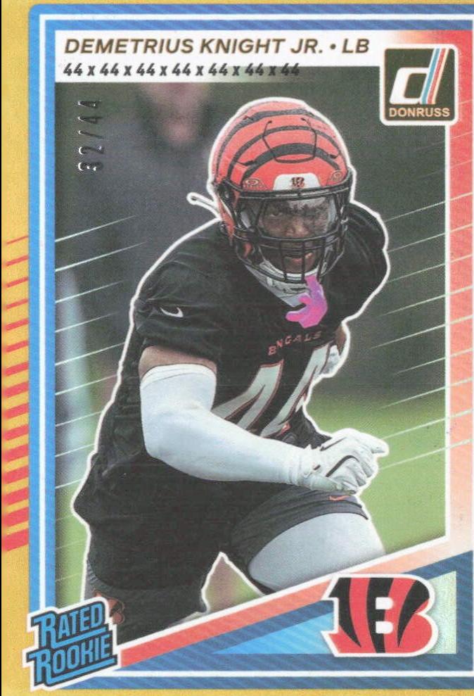 2025 Panini Donruss Demetrius Knight Jr. [Orange Autograph] #385 card