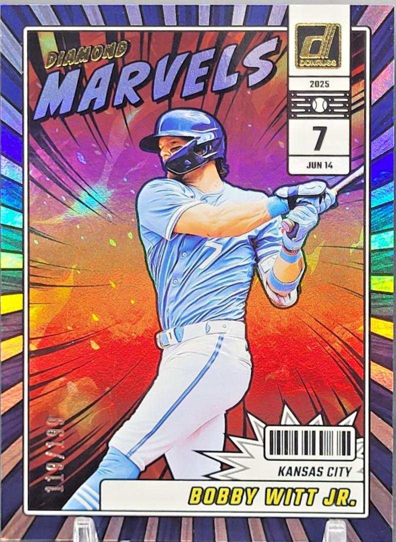 2025 Panini Donruss Diamond Marvels Bobby Witt Jr. [Holo] #9 card