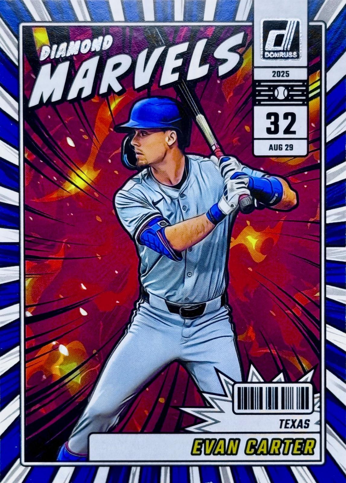 2025 Panini Donruss Diamond Marvels Evan Carter #4 card
