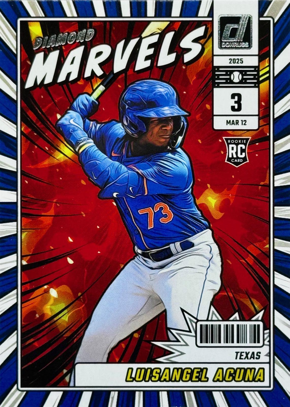 2025 Panini Donruss Diamond Marvels Luisangel Acuna #14 card