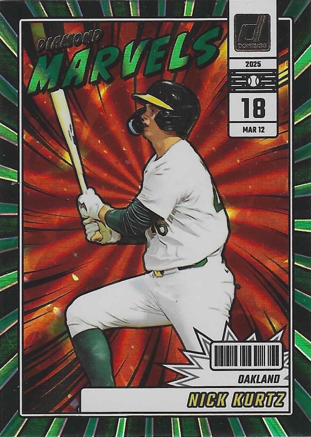 2025 Panini Donruss Diamond Marvels Nick Kurtz [Green Laser] #2 card