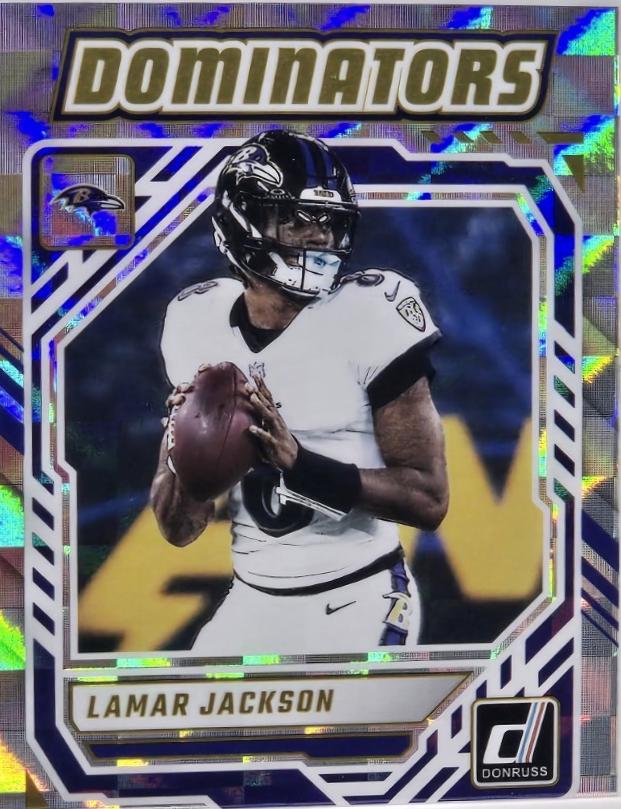 2025 Panini Donruss Dominators Lamar Jackson #DOM-LJN card