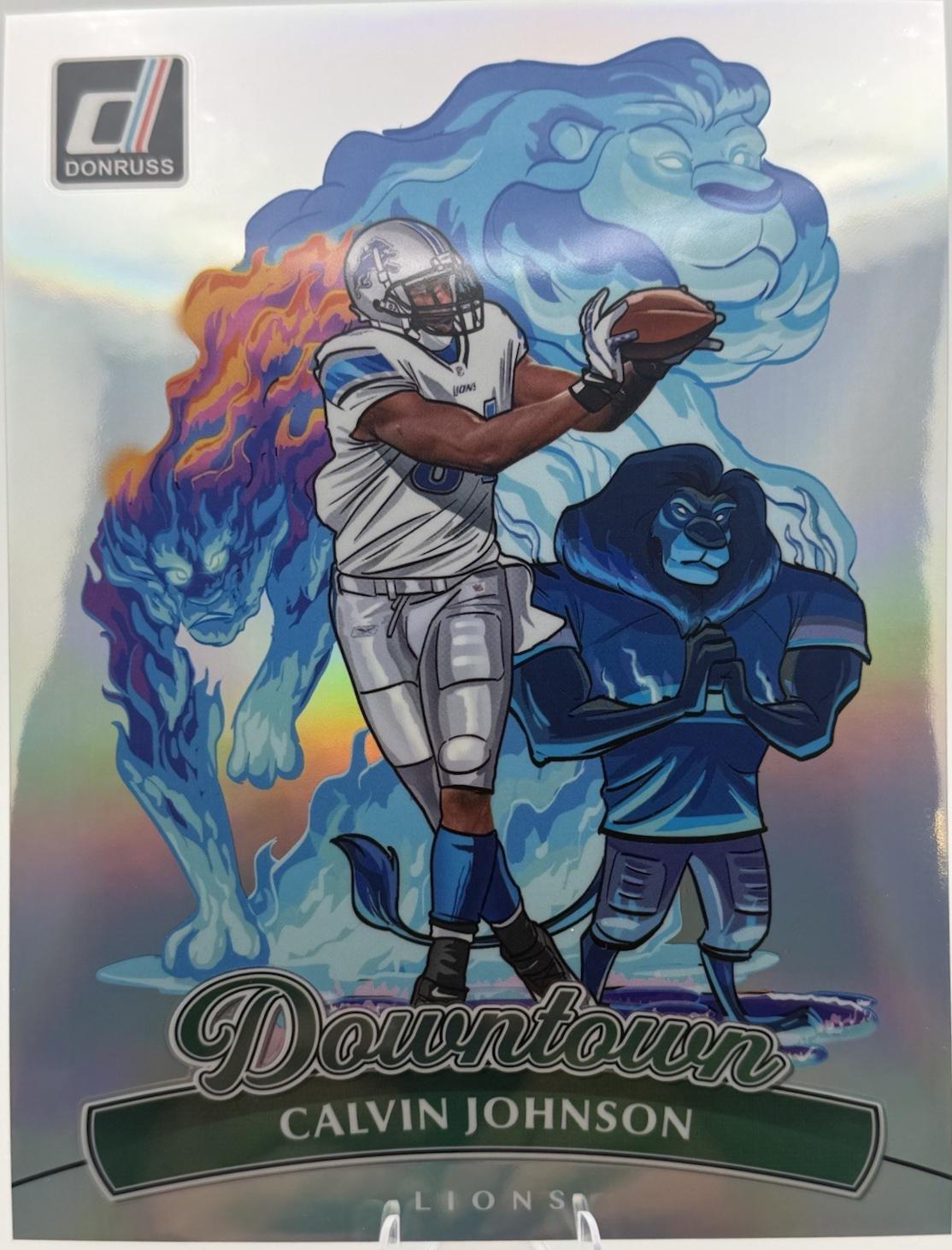 2025 Panini Donruss Downtown Calvin Johnson [Oversized] #4 card