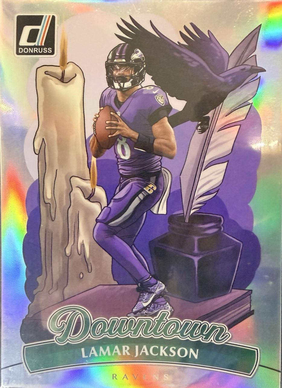 2025 Panini Donruss Downtown Lamar Jackson [Oversized] #1 card