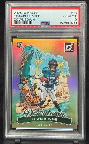 2025 Panini Donruss Downtown Travis Hunter #13 card