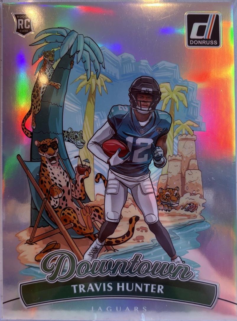 2025 Panini Donruss Downtown Travis Hunter [Oversized] #13 card