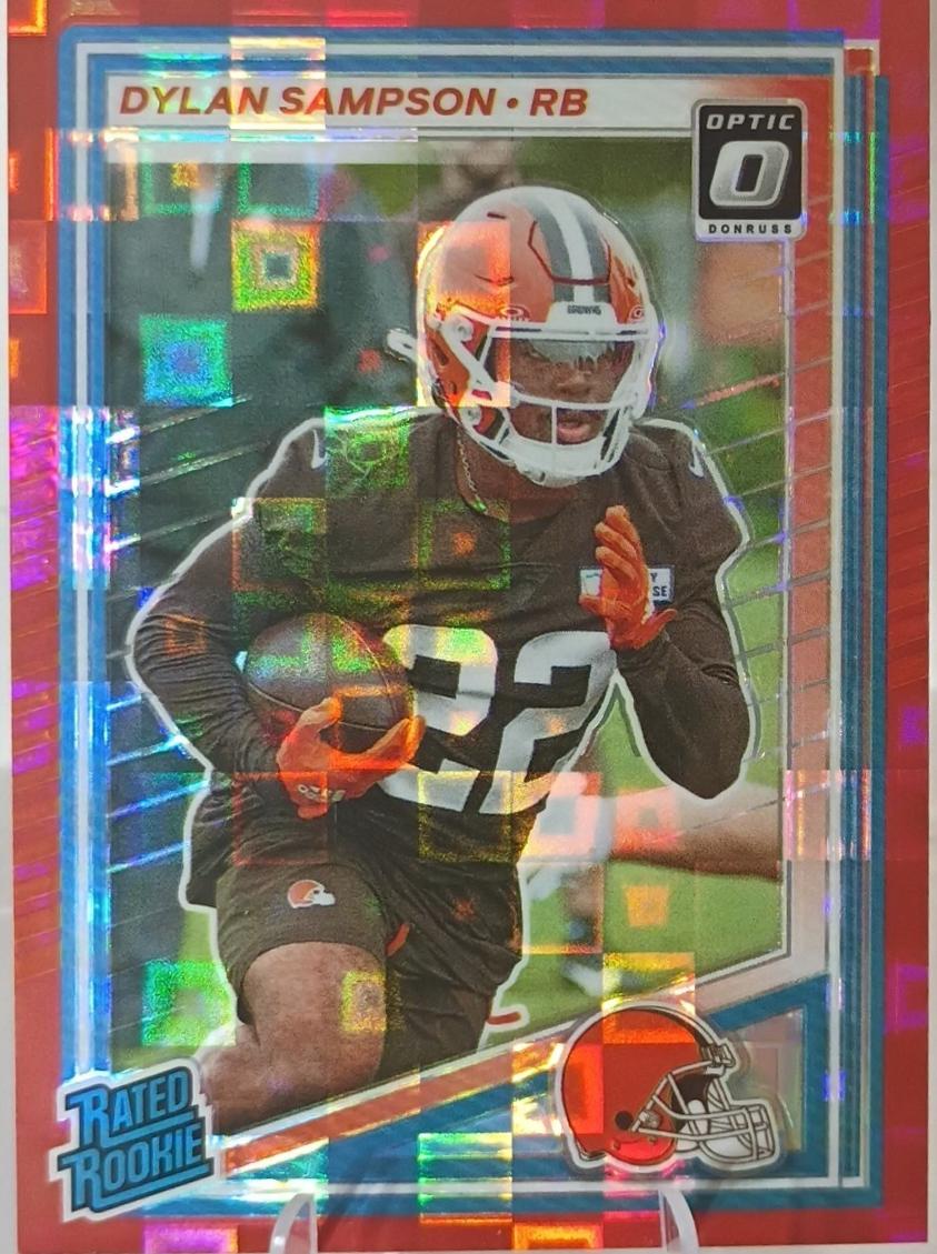 2025 Panini Donruss Dylan Sampson [Red Pandora Optic Preview] #389 card