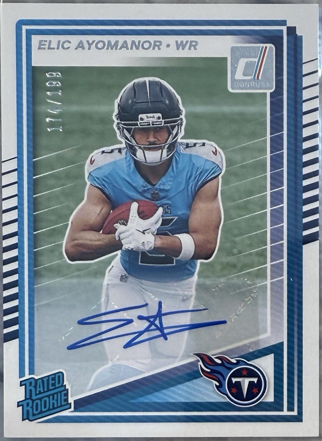 2025 Panini Donruss Elic Ayomanor [Autograph] #339 card