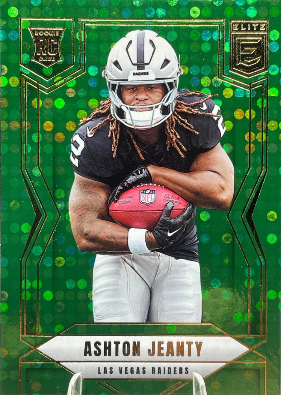 2025 Panini Donruss Elite Ashton Jeanty [Green Disco] #113 card