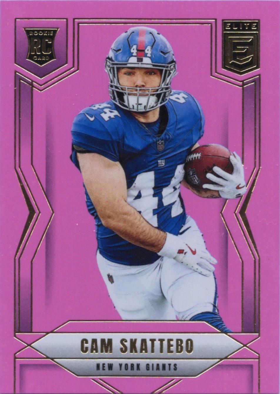 2025 Panini Donruss Elite Cam Skattebo [Pink] #153 card