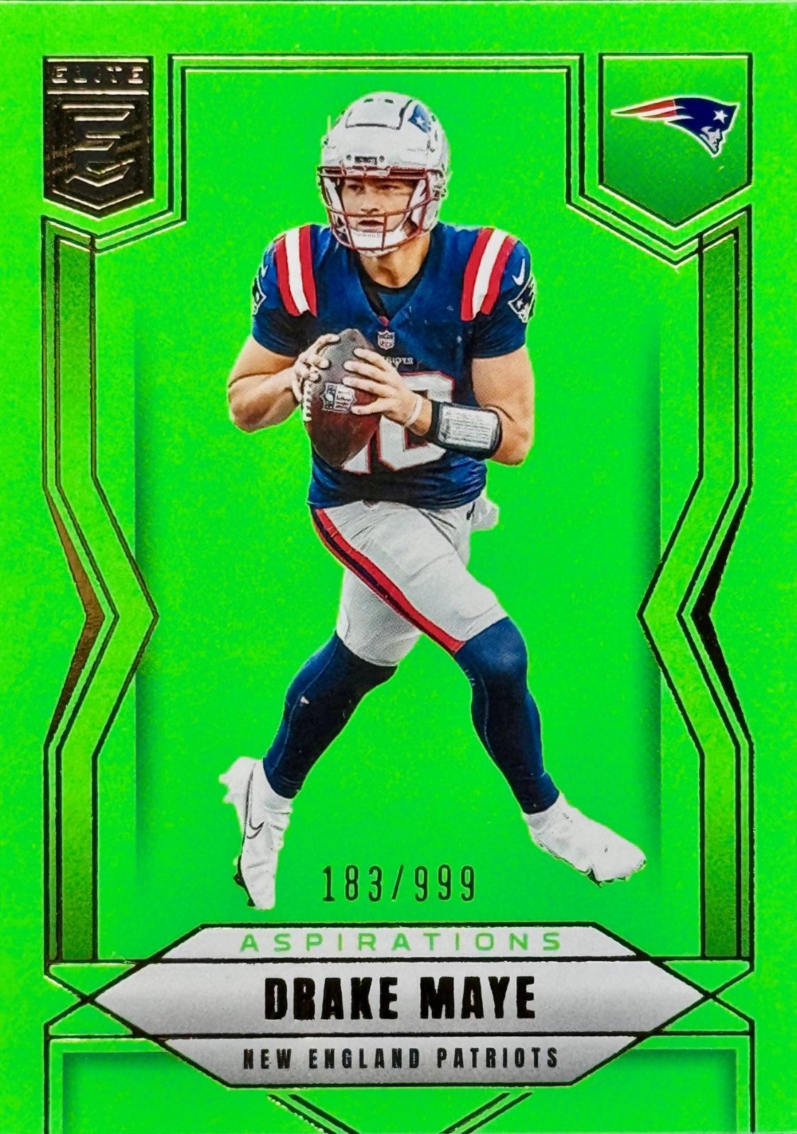 2025 Panini Donruss Elite Drake Maye [Aspirations Lime Green] #65 card