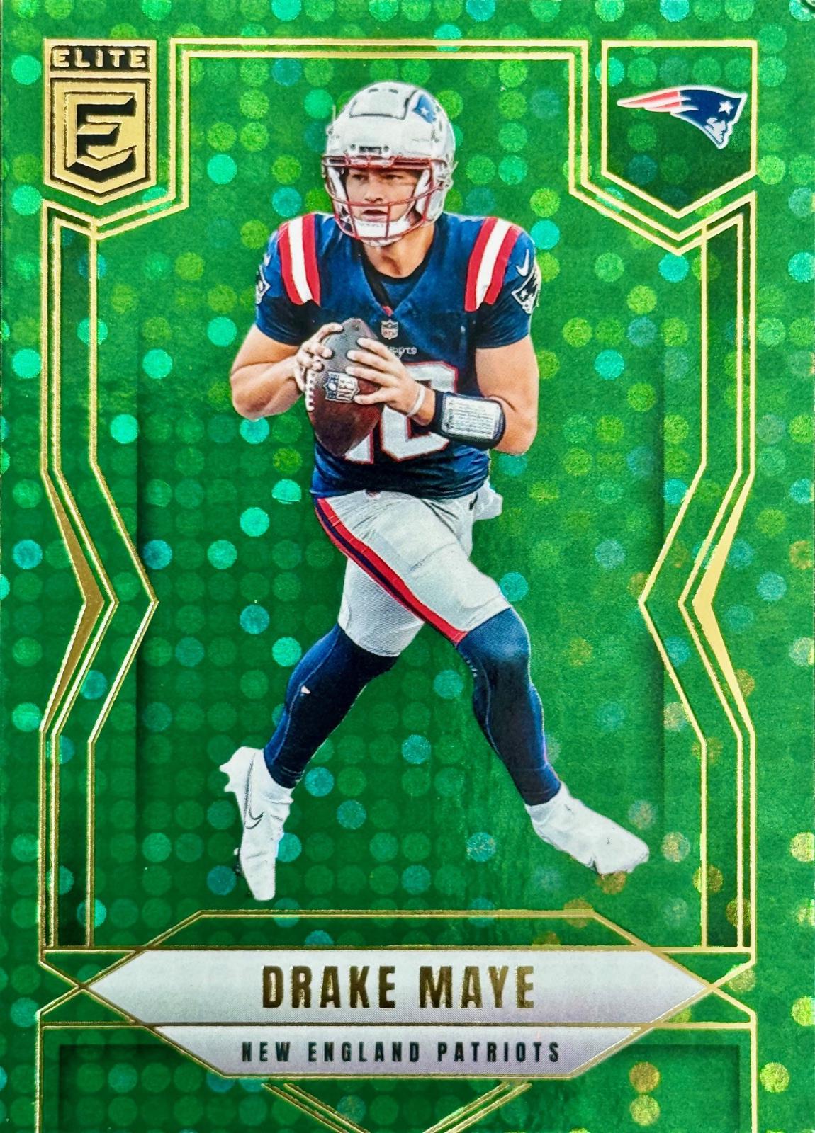 2025 Panini Donruss Elite Drake Maye [Green Disco] #65 card