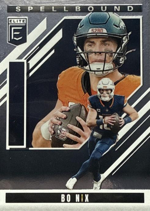 2025 Panini Donruss Elite Spellbound Bo Nix #27 card
