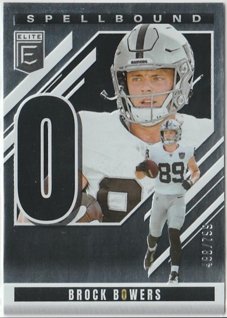 2025 Panini Donruss Elite Spellbound Brock Bowers #21 card